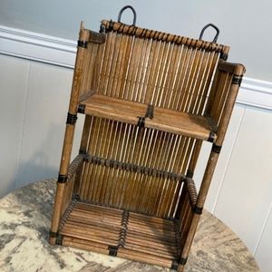 wicker shelves